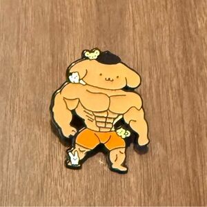 Women’s Jewelry Fashion Fun Cute Strong Buff Muscle Pompompurin Enamel Pin